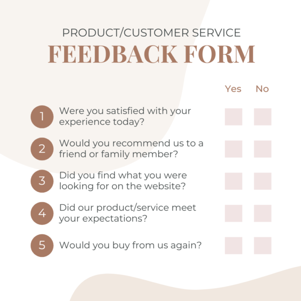 30 Post Purchase Feedback Form Template